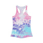 Mushroom V Tie Dye Racerback Tank Top