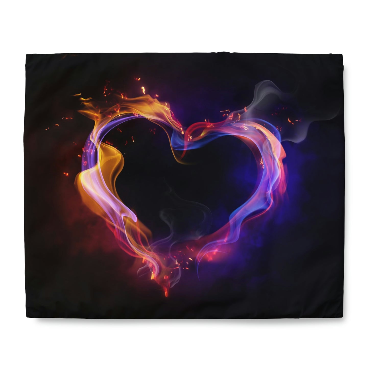 Heart on Fire Duvet Cover