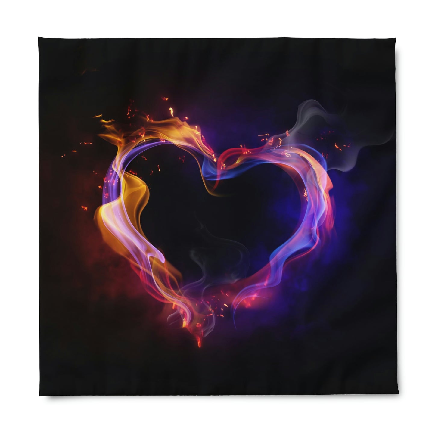 Heart on Fire Duvet Cover