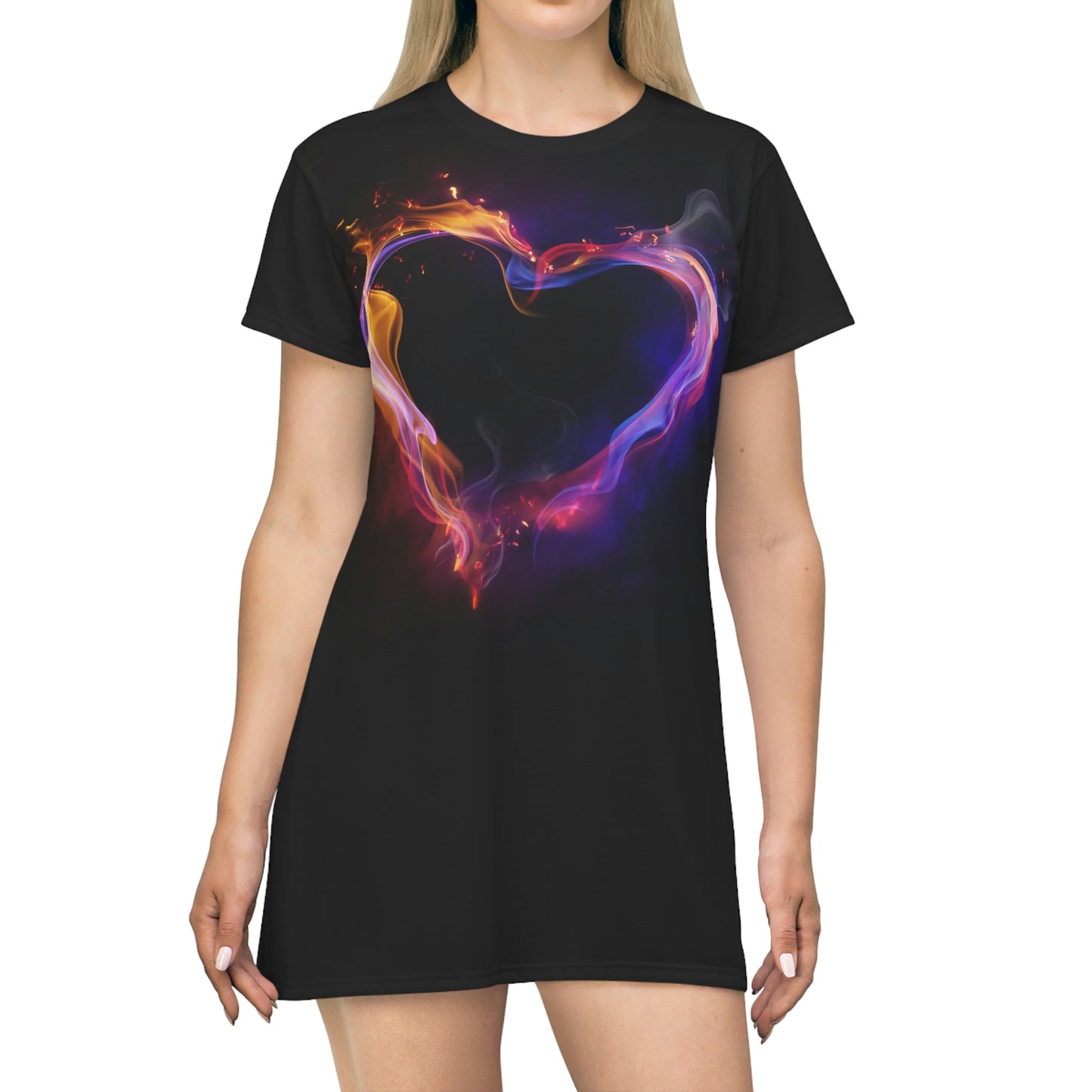 Heart on Fire T-Shirt Dress