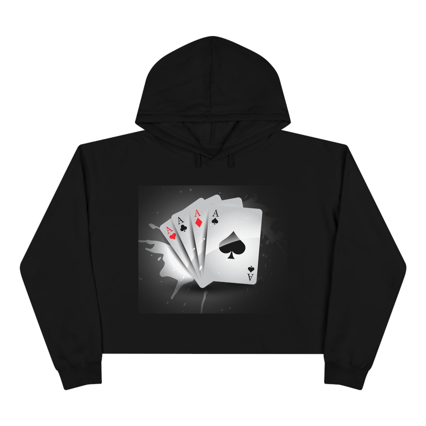 Black Ace By Correy Crop Hoodie