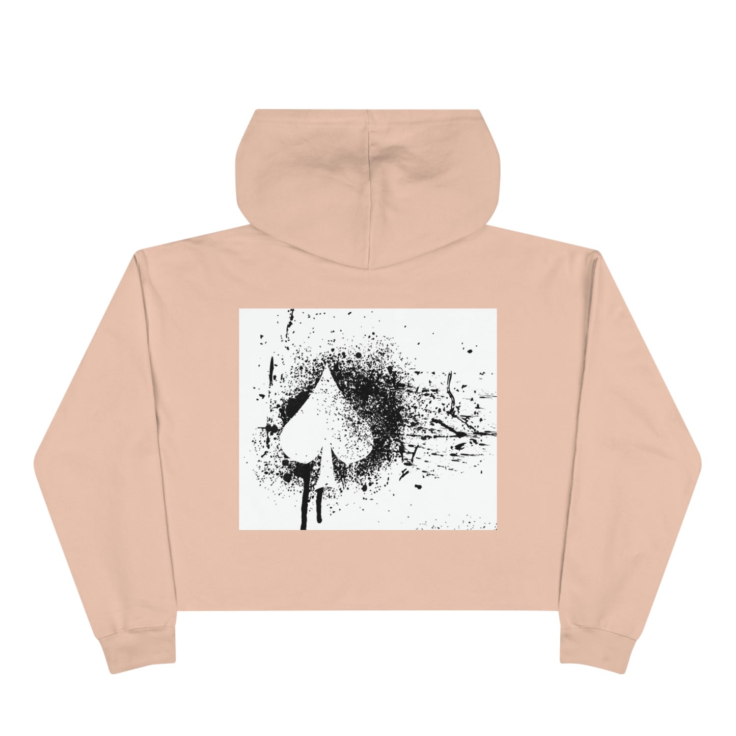 Black Ace By Correy Crop Hoodie