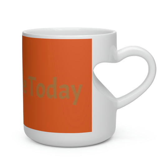 Fresh Made Today Heart Shaped Coffee Mug