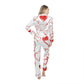 Hearts All Over Women's Satin Pajamas (AOP)
