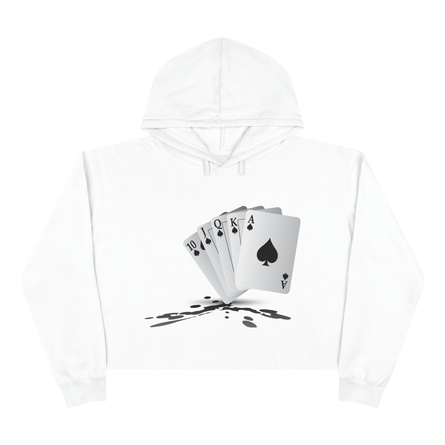 Black Ace By Correy Crop Hoodie