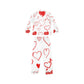 Hearts All Over Women's Satin Pajamas (AOP)