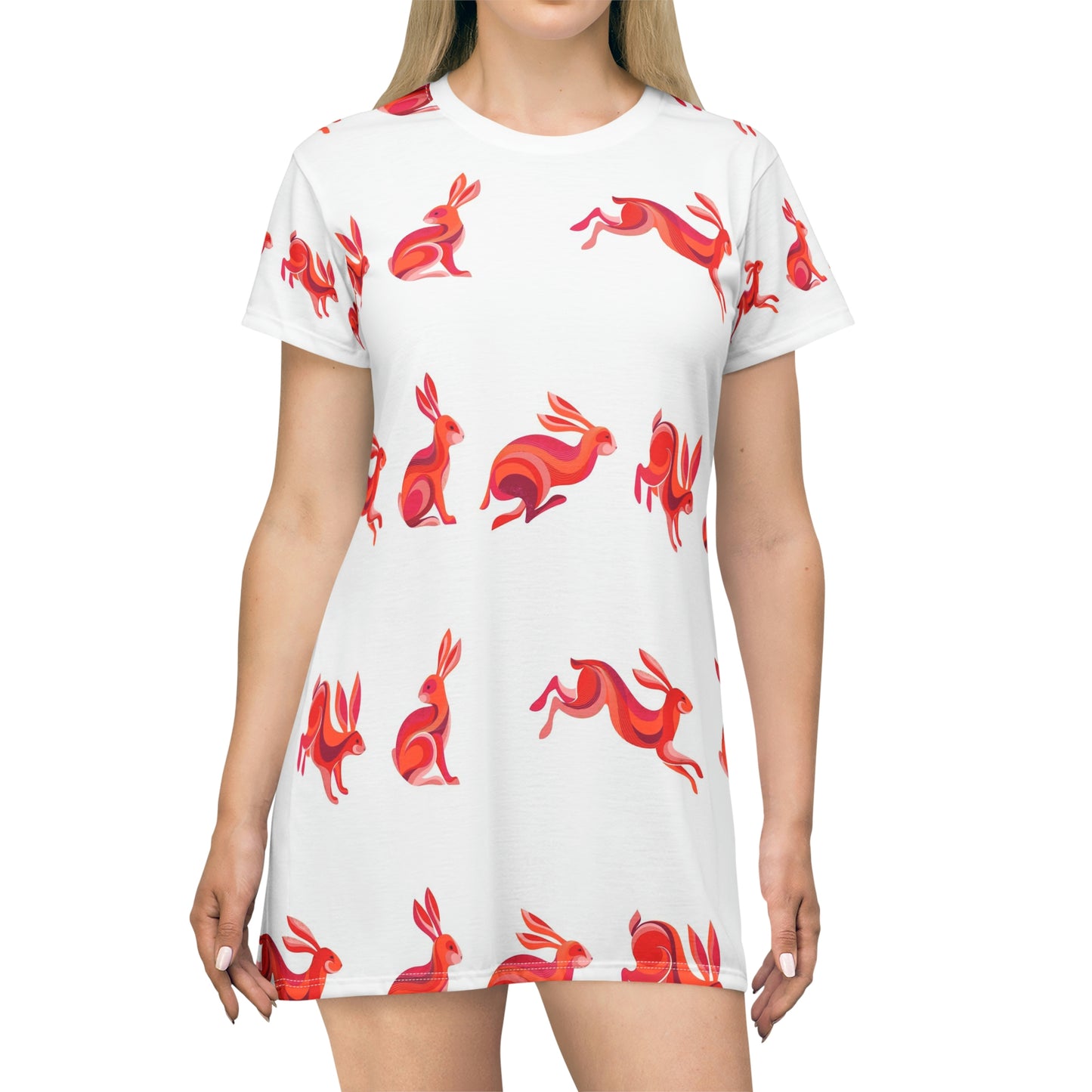 Silly Rabbit T-Shirt Dress (AOP)