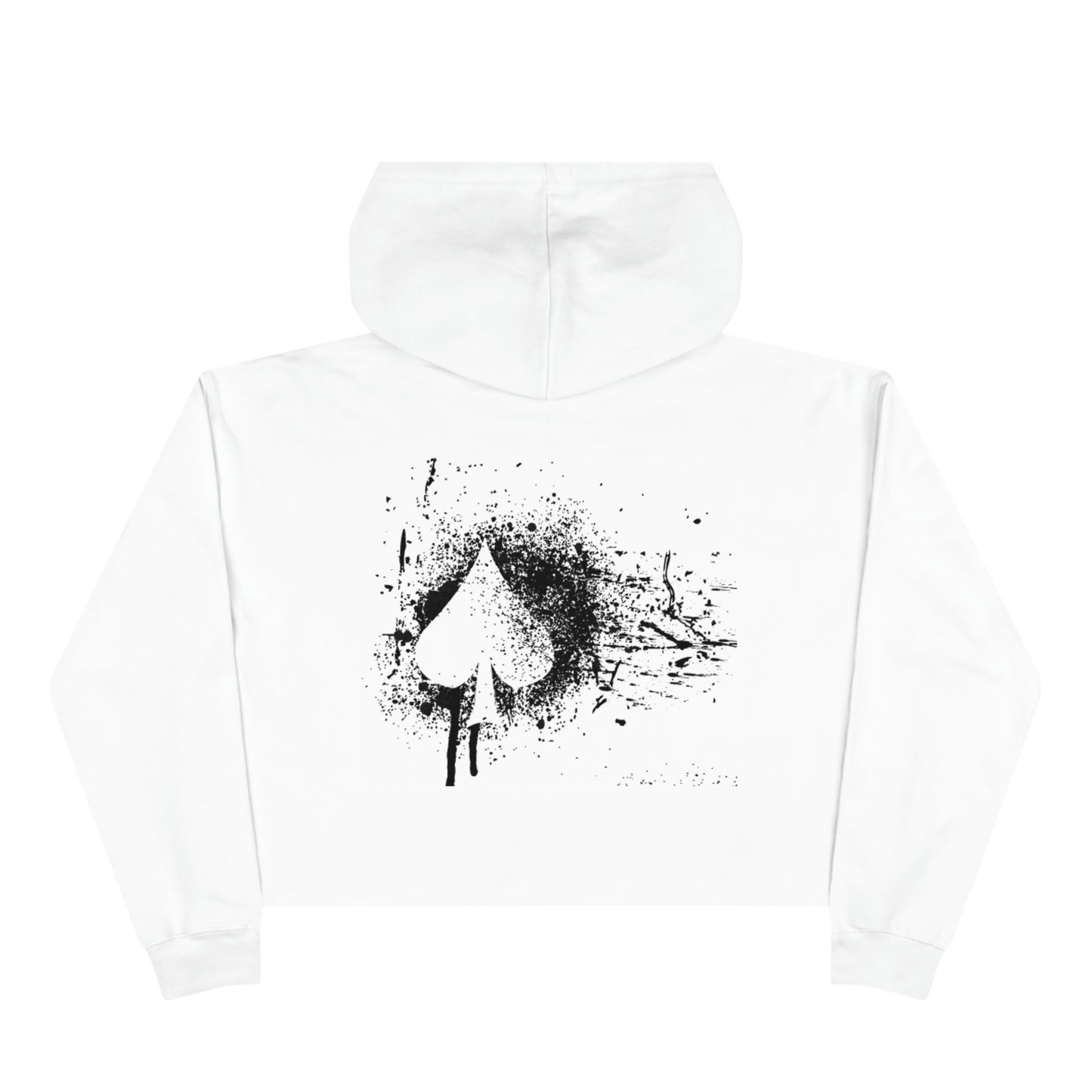 Black Ace By Correy Crop Hoodie
