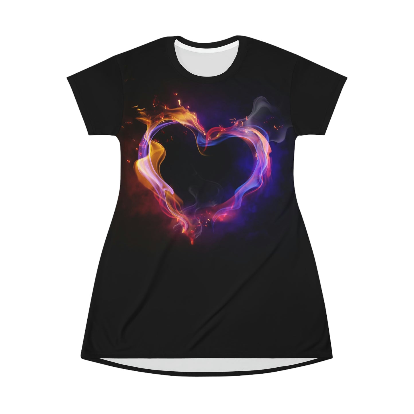 Heart on Fire T-Shirt Dress