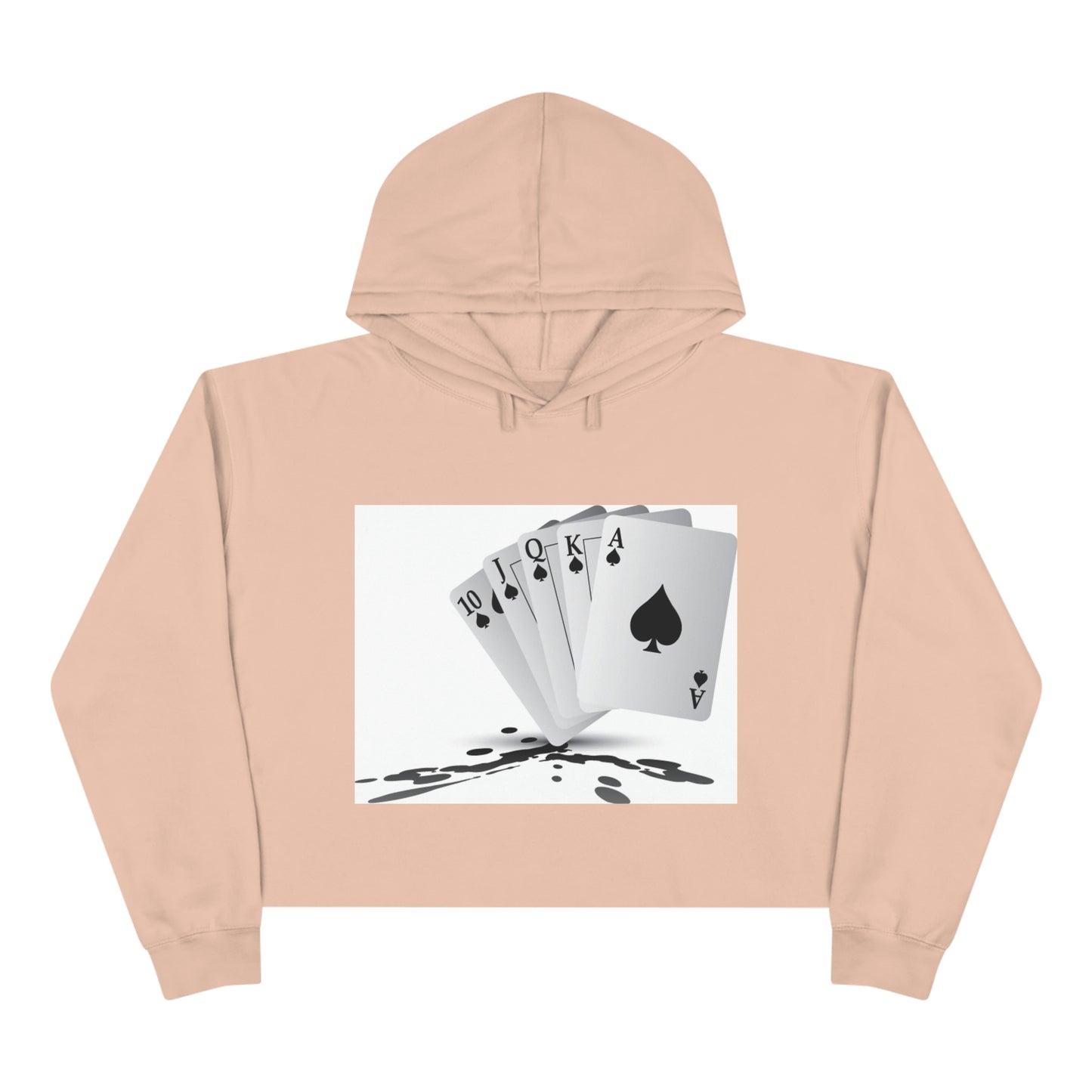 Black Ace By Correy Crop Hoodie
