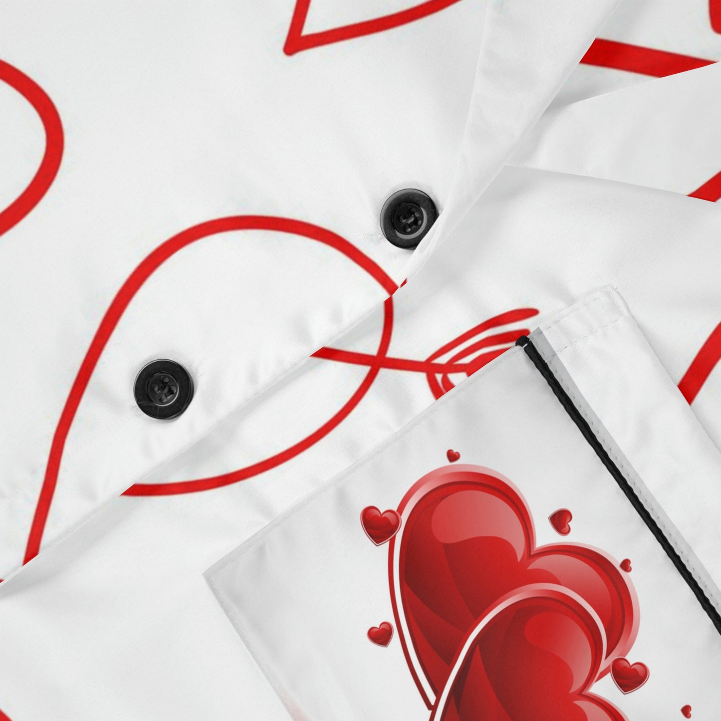 Hearts All Over Women's Satin Pajamas (AOP)