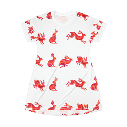 Silly Rabbit T-Shirt Dress (AOP)