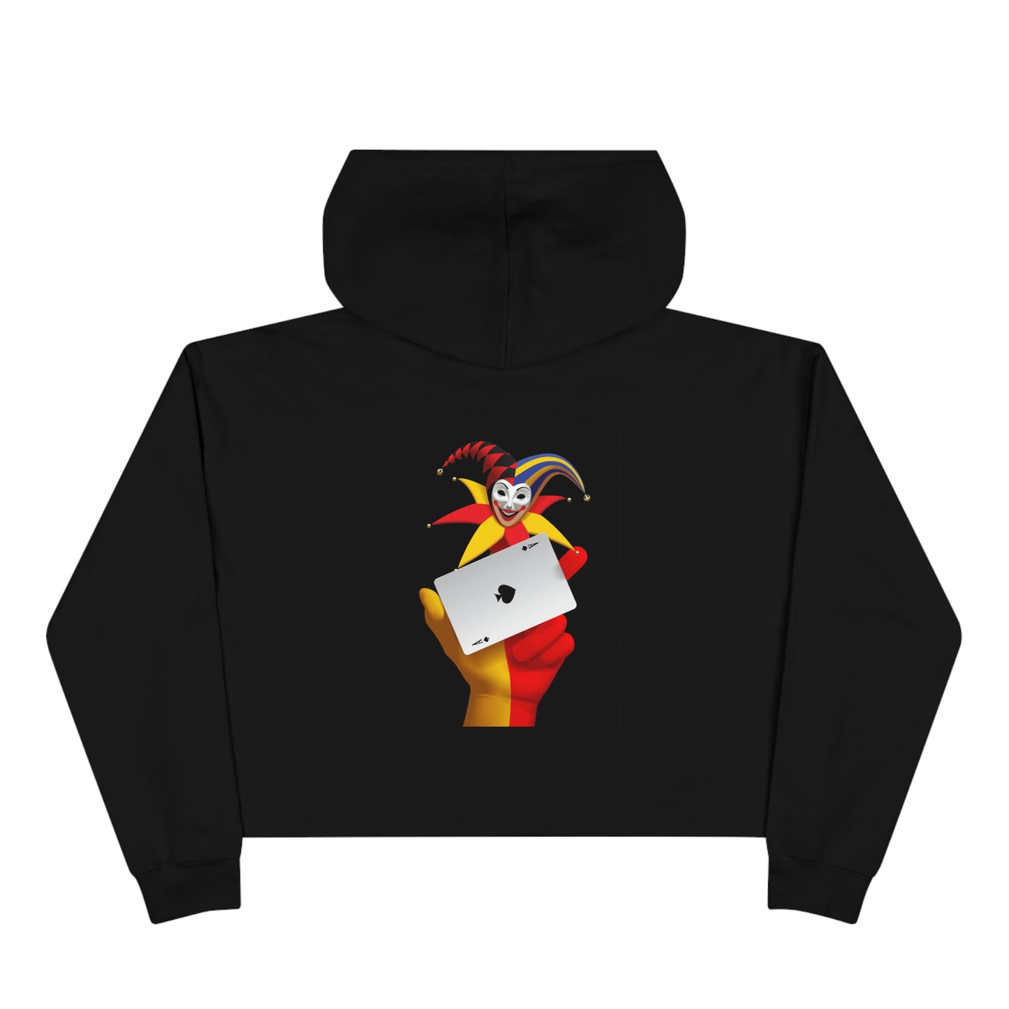 Black Ace By Correy Crop Hoodie