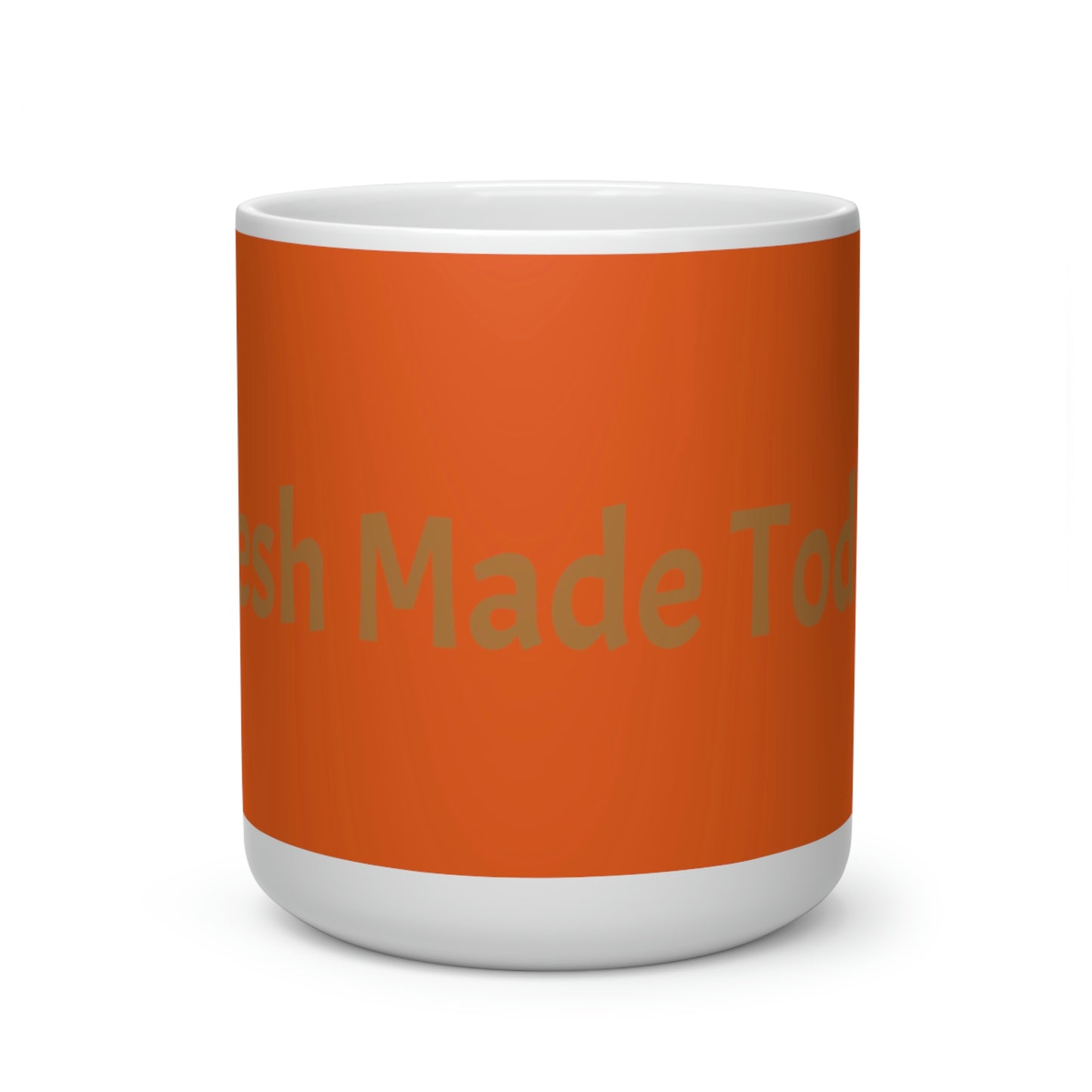 Fresh Made Today Heart Shaped Coffee Mug