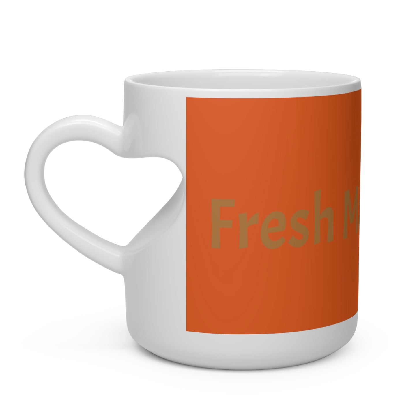 Fresh Made Today Heart Shaped Coffee Mug